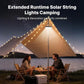 OGERY Solar Camping String Lights, 5400mAh/ 49.2FT/ 11 Modes Rechargeable Camping Lights Outdoor/Indoor, 4-in-1 Quick Storage Fairy Tent Lights Portable LED Lamp for Patio Yard Party Decor Essentials