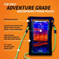 Waterproof Phone Pouch w/Long Lanyard | IPX8 Adventure Grade Cellphone Dry Bag Case, Fits iPhone 15 Pro Max,14 Pro Max, 13 Pro Max, XS, XR, Galaxy S21, for Snorkeling, Kayaking, Cruise Orange