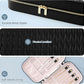 Lolalet Travel Jewelry Organizer, Jewelry Storage Case with Pocket, Earrings Necklaces Bracelets Ring Zippered Storage Pouch for Women -Black