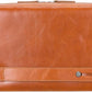 Medicine Handmade Leather Cable Organizer Bag – Full-Grain Leather Travel Tech Case for Cords, Chargers & Accessories – Zippered Storage for Men & Women (Tan)