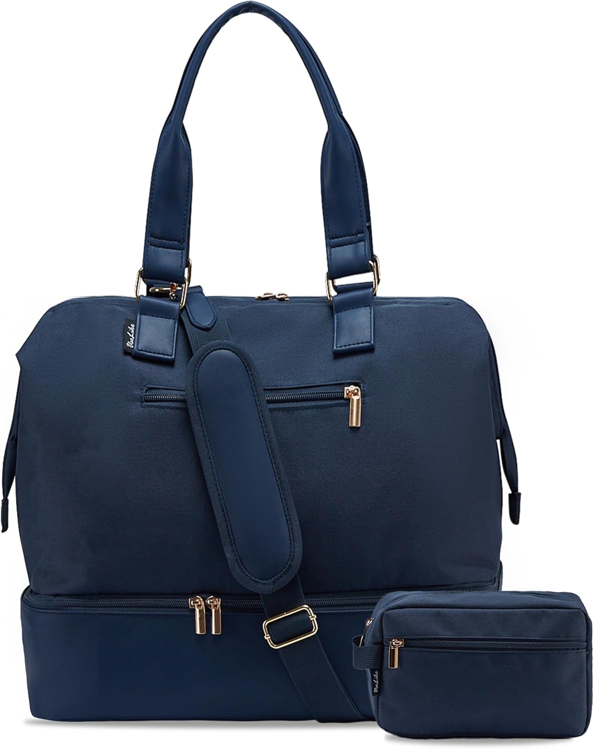 Weekender Bags for Women, Large Travel Duffel Bag with Shoes Compartment, Carry On Overnight Tote Bags with Toiletry Bags, Hospital Bags for Labor and Delivery - Roamly