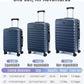 LIGHT FLIGHT Luggage Sets, 3 Piece Durable Suitcase Set with Spinner Wheels, 3 Pcs Hard Shell Lightweight Luggage with TSA Lock, Large Checked Travel Suitcases, 20/24/28 Inch,Green/Brown