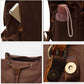 AUGUR High Capacity Canvas Vintage Backpack - for School Travel 12-15" Laptop Backapcks for Men Casual Daypacks Rucksack (M-Coffee)