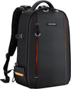 K&F Concept Camera Backpack for Photographers Large Waterproof Photography Camera Bag with Laptop/Tripod Compartment for Men Women Black Orange