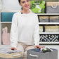 TheWarmHome Storage Bins Basket - Storage Baskets for Organizing Shelves,Home Closet Organizer for Book Shelf Organization,Fabric Storage Cubes,Medium Decorative Grey Basket Gift