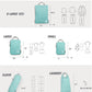Large Compression Packing Cubes for Travel-Packing Cube Luggage Organizers 7 Piece Set for Checked Luggage-Ultralight, Expandable/Compression Bags by TRIPPED Travel Gear (DustyTeal/White) - Roamly