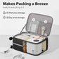 mixi 26 Inch Large Checked Luggage PC Hard Shell Suitcase Top Opening Aluminum Frame Travel Suitcases with Wheels, Black