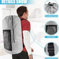 Laundry Bag Backpack, 2PCS Extra Large Travel Laundry Bag with Mesh Pocket & Adjustable Shoulder Straps,Dirty Clothes Travel Bag for College Students Dorm,Apartment(Light Gray)