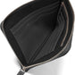Leatherology RFID Black Onyx Slim Zip Travel Wallet - Compact and lightweight, Versatile storage, Zip closure - Roamly