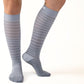 Medical Grade Compression Socks for Men & Women 15-20 mmHg by OrthoSleeve (Grey w/Stripes, Small)