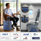 EMPSIGN Underseat Carry On Wheeled - 16" Carry on Bag with Wheels Multi-functional Lightweight Rolling Bag Overnight Weekender Small Suitcase for Women Men Travel Business, Haze Blue-Gold Zipper