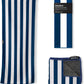 Nomadix Original Towel - Perfect for Beach, Pool, Travel, Camping, Yoga - Made with Recycled Materials - Super Absorbent - Sand Resistant - Cabana Stripe Dark Blue - 72.5x30