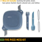 UCO Recycled ECO 5-Piece Camping Mess Kit with Bowl, Plate, Switch Spork Utensil Set