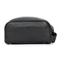 10" Premium Leather Toiletry Travel Pouch With Waterproof Lining | King-Size Handcrafted Vintage Dopp kit By Aaron Leather Goods (Jade Black) - Roamly