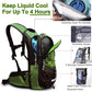 Insulated Hydration Backpack Pack with 3L BPA Free Leak Proof Water Bladder, Large Storage Lightweight Hiking Daypack with Waist Pouches & Cooler Layer, for Running, Biking, Camping, Festival - Roamly