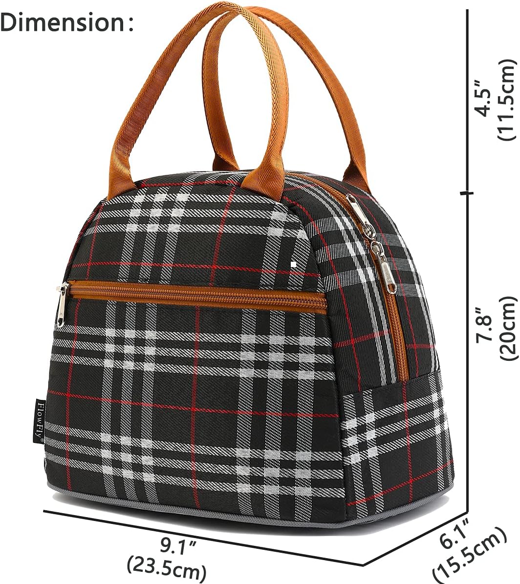 FlowFly Insulated Lunch Cooler Bag - Tote Bag Organizer for Women/Men, W&B