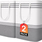 2 Pack Large Home Laundry Basket, Laundry Hamper, Freestanding Waterproof Dirty Clothes Bag, Tall Clothes Hamper - Extended & Reinforced Handles for College Dorm, Family (Light Grey/125L)