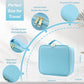 Makeup Organizer Bag with Mirror, Lighted Travel Makeup Bag 3 Colors Modes, Cosmetic Bag Make up Organizer with Mirror and Light, Makeup Train Case Portable Cosmetic Storage Case Gifts(Blue)