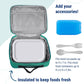 Wildkin Kids Insulated Lunch Box – Durable and Reusable for School & Travel - Emerald Green