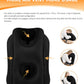 Sunany Travel Pillow, Inflatable Neck Pillow Used for Airplanes/Cars/Buses/Trains/Office Napping with Eye Mask/Earplugs (Balck)
