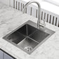 POPFLY Kitchen Sink, 15×17 Inch Drop In Black Small Kitchen Sinks, 18 Gauge Stainless Steel Bar Prep Rv Single Bowl Utility Sink, Fregaderos De Cocina Modernos