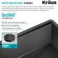 KRAUS Kore Workstation 32-inch Undermount 16 Gauge Black Stainless Steel Single Bowl Kitchen Sink in PVD Gunmetal Finish with Accessories, KWU110-32/PGM