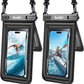 Floating Waterproof Phone Pouch - 2 Pack IPX8 Waterproof Phone Bag with Double Space, Waterproof Phone Case with Lanyard for iPhone 16 15 14 13 Pro Max Galaxy S24+ S23, Beach Cruise Ship Essentials