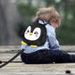 Accmor Toddler Harness Backpack Leash, Cute Penguin Kid Backpacks with Anti Lost Wrist Link, Mini Child Backpack Harness Leashes Walking Wristband Rope Travel Bag Harness Rein for Baby Girls (Black)