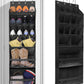 Over The Door Shoe Organizer with Large Deep Pockets Door Shoe Rack for Narrow Door Hanging Multifunction Shoe Holder for Dorm Closet Door, Black 16 Pockets