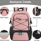 LARIPOP Basketball Bag, Sports Backpack with Ball Holder & Shoe Compartment, Water Resistant Gym Bag for Soccer Volleyball Travel