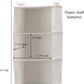 Household Essentials 311342 Hanging Closet Organizer | 3 Pocket Shelves | Natural Canvas