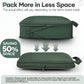 Veken 11 Set Compression Packing Cubes for Travel Essentials,Compressible Expandable Large Luggage Suitcase Organizer Bags for Clothing,Durable Space Saver Storage Bags with Toiletry Bags(Dark Green)