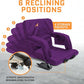 ACELETIQS Heated Stadium Seats for Bleachers with Back Support – USB Battery Included - Upgraded 3 Levels of Heat - Foldable Chair - 4 Pockets, Cup Holder - for Camping, Games & Sports (Purple)