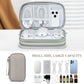 FYY Electronic Organizer, Travel Cable Organizer Bag Pouch Electronic Accessories Carry Case Portable Waterproof Double Layers Storage Bag for Cable, Charger, Phone, Earphone, Medium Size- Khaki