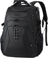 KROSER Travel Laptop Backpack 18.4 Inch XXXL Gaming Backpack with Hard Shell Saferoom RFID Pockets Water-Repellent Business College Daypack Stylish Laptop Bag for Men/Women-Black - Roamly