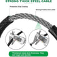 10 ft x 1/2" Heavy Duty Cut-Proof Security Cable | Flexible Vinyl-Coated Braided Steel with Looped Ends | Weatherproof Anti-Theft Locking Cable for Bikes, Gates, Kayaking & Outdoor Equipment