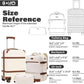 Coolife Luggage Set Suitcase Carry On Luggage PC Hardshell Luggage TSA Lock Spinner Wheels Telescopic Handle