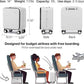 mixi 17x14x9 Carry On Luggage Underseat PC Hard Shell Suitcase Top Opening Aluminum Frame Travel Suitcases with Wheels, Smoke White