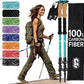 100% Carbon Fiber Trekking Poles by USA Brand - Ultra Strong Lightweight Collapsible Hiking Poles with Cork and EVA Foam Grips & Quick Adjustable Flip Locks