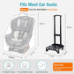 Padded Car Seat Travel Bag for Airplane with Wheels, Heavy Duty Carseat Bags for Air Travel, Rolling Gate Check Backpack and Dolly Carrier, Storage for Baby Essentials, Grey