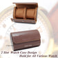 Watch Travel Case, Luxury Leather Watch Roll 2 Slot Organizer Box, Jewelry Storage Case Gifts for Man and Woman Christmas Anniversary Birthday (Brown-2slot)