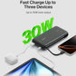 Belkin Portable Charger, Power Bank with Integrated Cable 20000 mAh 30W - Fast Charging USB C Power Delivery, iPhone Charger - iPhone 16 Series, iPad Pro, Galaxy S25 Series, & More - Black