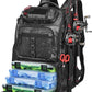 Fishing Tackle Backpack,Tackle Bag with 2 Rod Holders,Water-Resistant Large Storage Fishing Gear and Equipment (B-Black Camo)