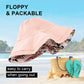 Women Wide Brim Sun Hats Metal Wired Edge Summer UV Protection Beach Fishing Hat for Hiking Garden Travel Chin Strap