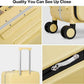 mixi 24 Inch Checked Luggage PC Hard Shell Suitcase Top Opening Aluminum Frame Travel Suitcases with Wheels, Lark Yellow