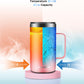 KXIAOCHEN 20oz Insulated Coffee Mug with Lid, Stainless Steel Coffee Cup, Double Wall Vacuum Coffee Tumbler with Handle, Premium Thermal Travel Coffee Mug (Pink)