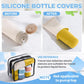 16Pack Travel Bottles for Toiletries, TSA Approved Travel Size Toiletries Containers Set, Silicone Leak Proof Refillable Bottles Elastic Sleeves Creams Jars Accessories Kit W/Clear Bag (Bright)