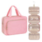 Wedama Toiletry Bag for Women, Medium Cosmetic Travel Bag, Hanging Toiletry Bag for Bathroom, Thickened PVC Waterproof Makeup Bag, Toiletries Bag for Travel Business Trips and Camping, Pink - Roamly