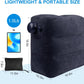 1 Pack Inflatable Travel Foot Pillow,Inflatable Leg Pillow Outdoor Stool, Adjustable 3 Layers Height Leg Rest Pillow for Airplane, Office, Home, Trains, Cars (1Pack Navy)
