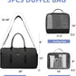 Weekender Travel Duffle Bag for Women - Carry on Bag with Shoe Compartment Overnight Bags with Wet Pocket Toiletry Bags Weekend Yoga Gym Traveling Hospital Bags for Labor and Delivery Black